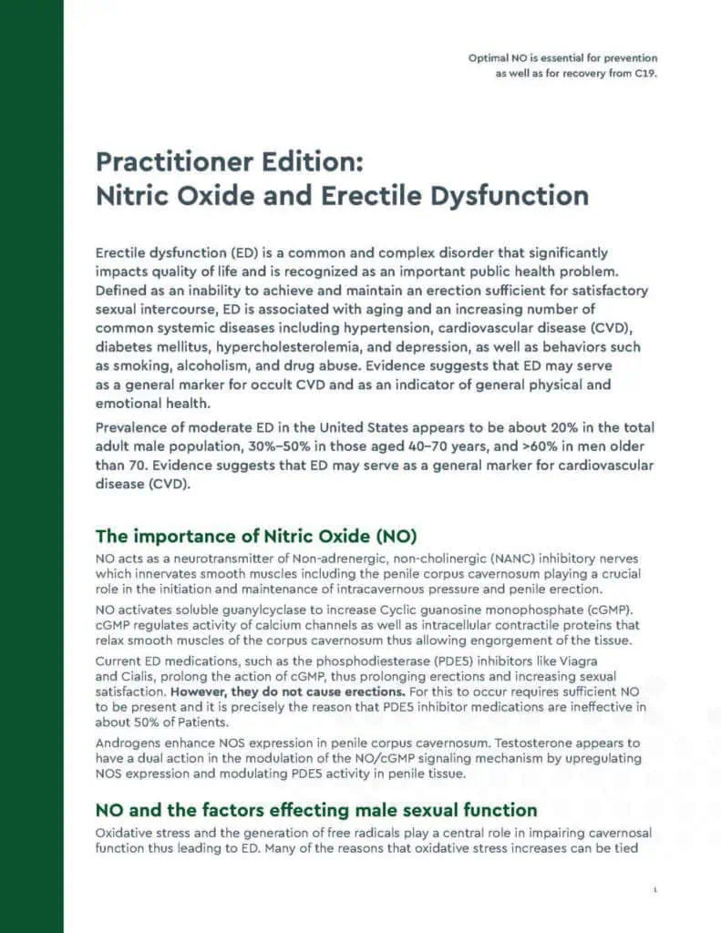 Nitric oxide & E.d. Whitepaper