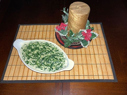 Lighter Creamed Spinach